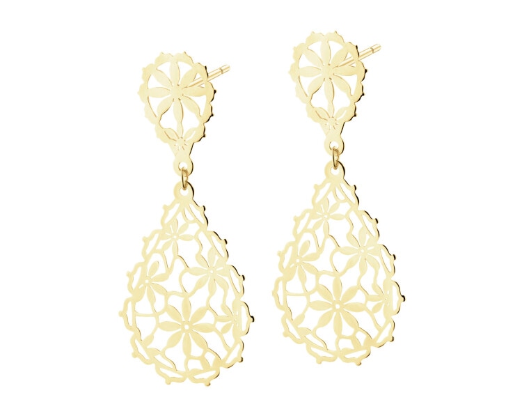 9 K Yellow Gold Dangling Earring