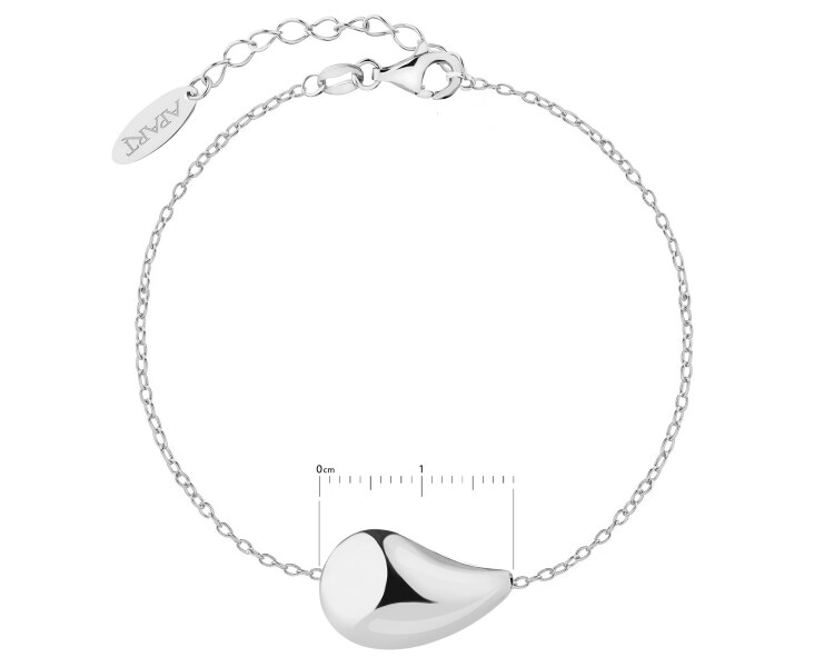 Rhodium Plated Silver Bracelet
