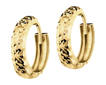 9 K Yellow Gold Hoop Earring