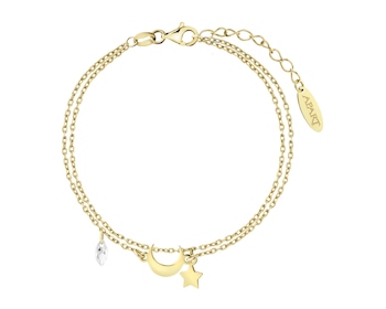 Gold-Plated Silver Bracelet with Cubic Zirconia