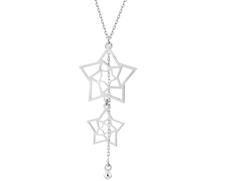 Rhodium Plated Silver Necklace 