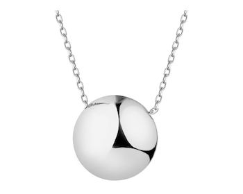 Rhodium Plated Silver Necklace 