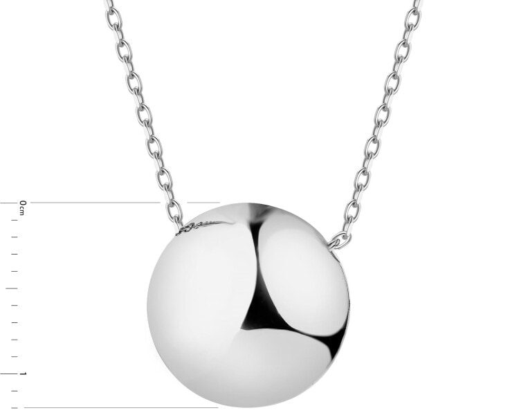 Rhodium Plated Silver Necklace