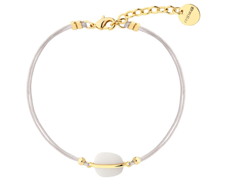 Gold-Plated Brass Bracelet with Shell