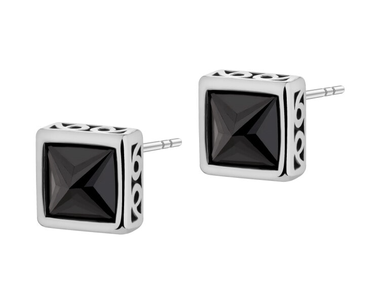 Stainless Steel Earrings with Cubic Zirconia