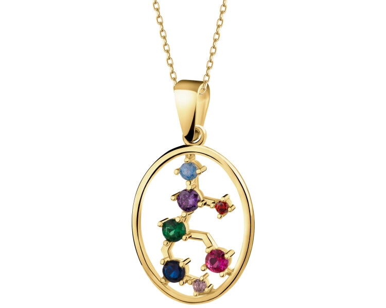 9 K Yellow Gold Pendant with Cubic Zirconia