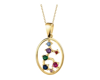 9 K Yellow Gold Pendant with Cubic Zirconia