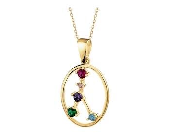 9 K Yellow Gold Pendant with Cubic Zirconia