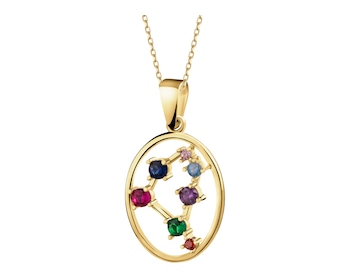 9 K Yellow Gold Pendant with Cubic Zirconia