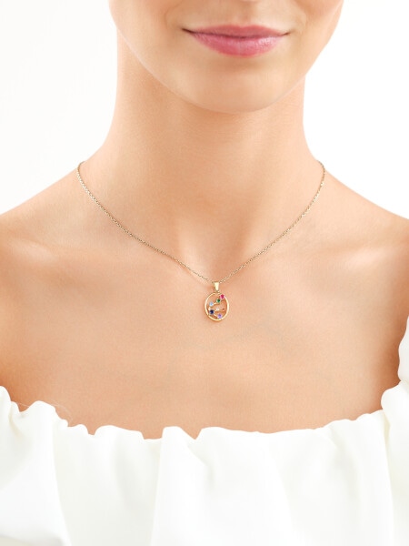 9 K Yellow Gold Pendant with Cubic Zirconia