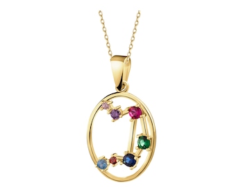 9 K Yellow Gold Pendant with Cubic Zirconia