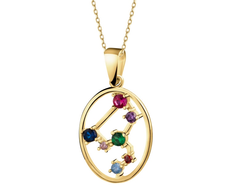 9 K Yellow Gold Pendant with Cubic Zirconia