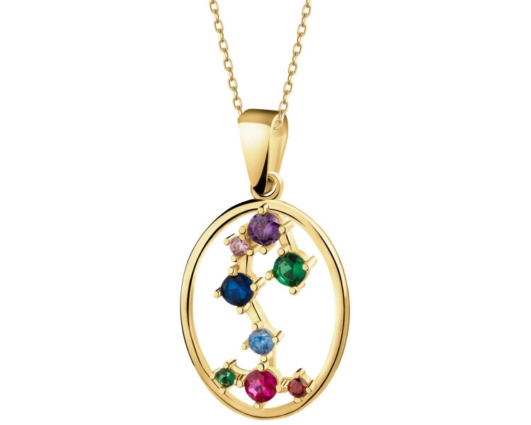 9 K Yellow Gold Pendant with Cubic Zirconia