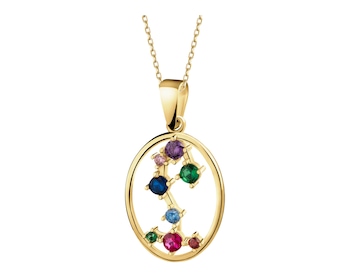 9 K Yellow Gold Pendant with Cubic Zirconia