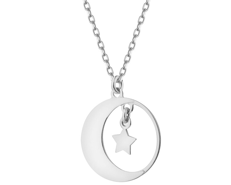 Rhodium Plated Silver Necklace 