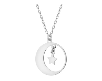 Rhodium Plated Silver Necklace 