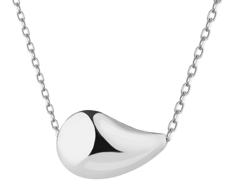 Rhodium Plated Silver Necklace 