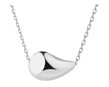 Rhodium Plated Silver Necklace 