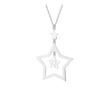 Rhodium Plated Silver Necklace 