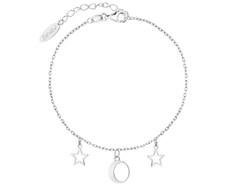 Rhodium Plated Silver Bracelet 