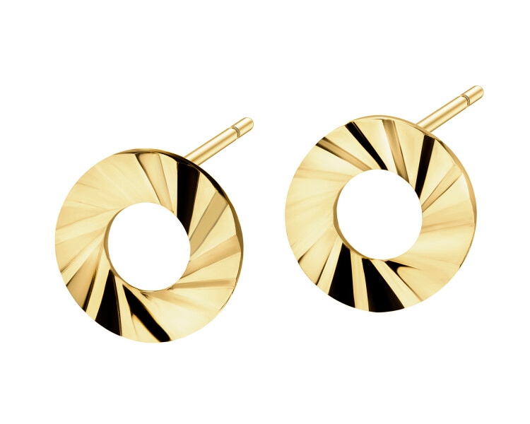 9 K Yellow Gold Earrings 