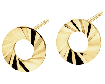 9 K Yellow Gold Earrings 