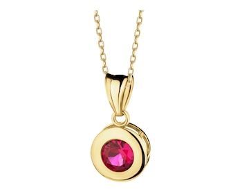 14 K Yellow Gold Pendant with Cubic Zirconia