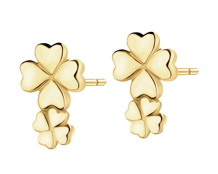 9 K Yellow Gold Earrings 