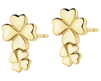 9 K Yellow Gold Earrings 