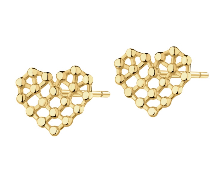 9 K Yellow Gold Earrings 