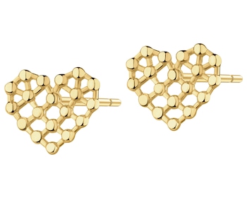 9 K Yellow Gold Earrings 