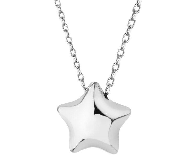 Rhodium Plated Silver Necklace 