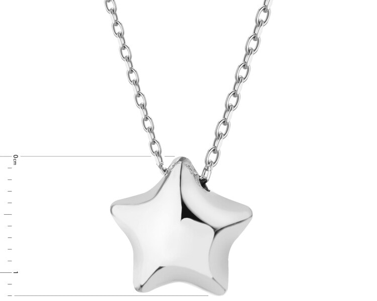 Rhodium Plated Silver Necklace 