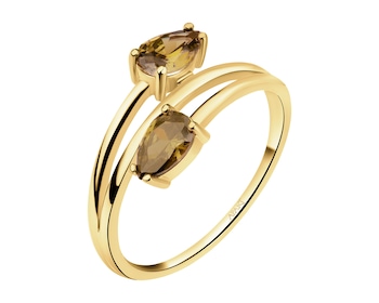 8 K Yellow Gold Ring with Synthetic Olivine