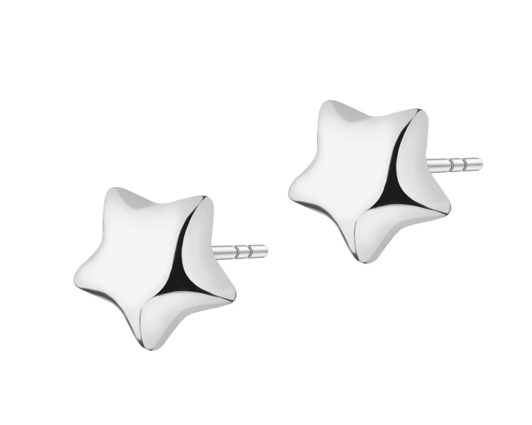 Rhodium Plated Silver Earrings 