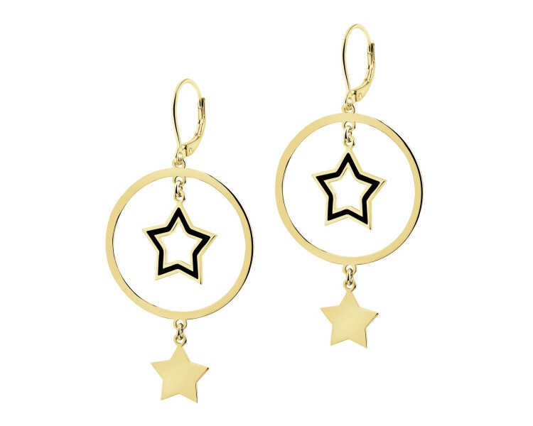 Gold-Plated Silver Dangling Earring 