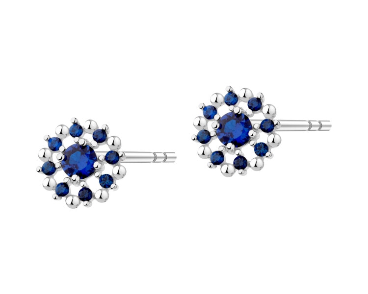 Rhodium Plated Silver Earrings with Cubic Zirconia