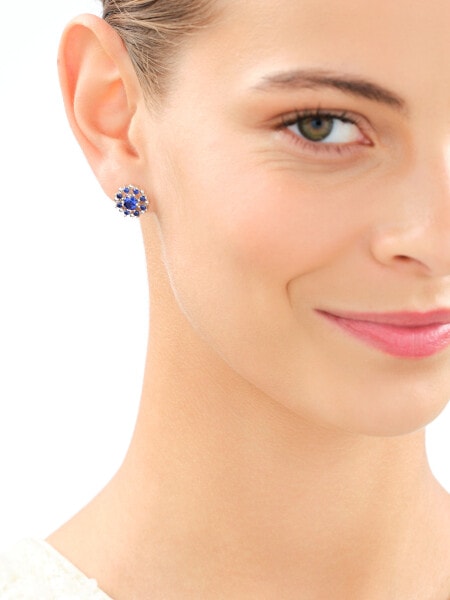 Rhodium Plated Silver Earrings with Cubic Zirconia