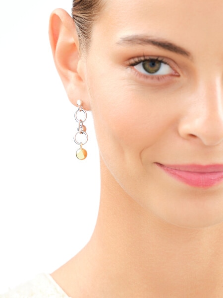 Rhodium-Plated Silver, Gold-Plated Silver Earrings 