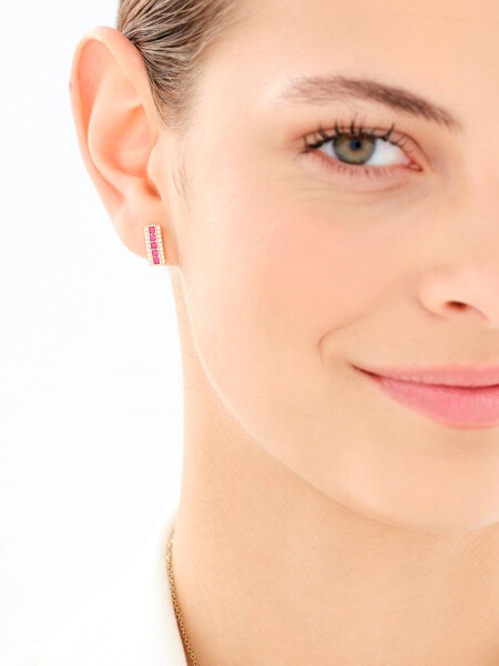 8 K Yellow Gold Set with Synthetic Ruby