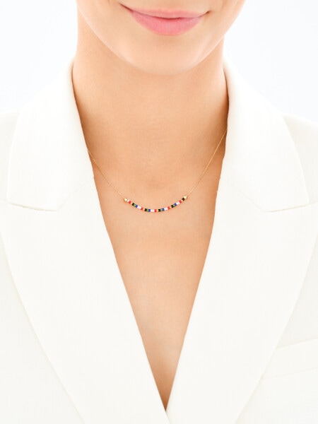 9 K Yellow Gold Set with Glass