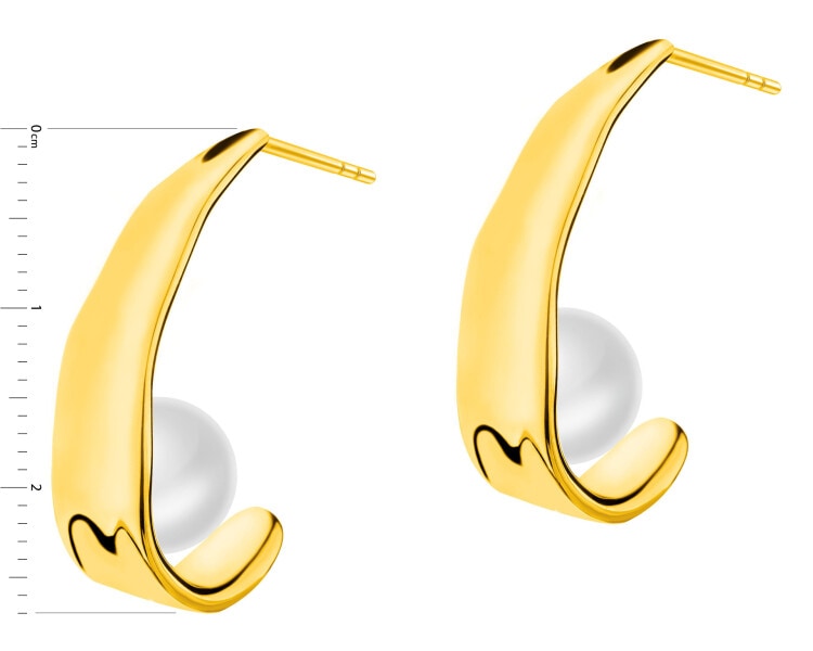 Náušnice z ušlechtilé oceli s perlami