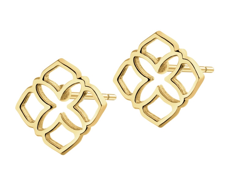 9 K Yellow Gold Earrings 