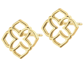 9 K Yellow Gold Earrings 