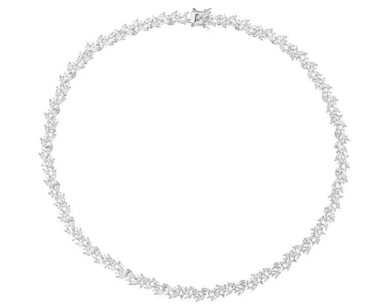 Rhodium Plated Silver Necklace 