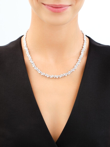 Rhodium Plated Silver Necklace 