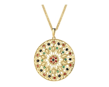 9 K Yellow Gold Pendant with Cubic Zirconia