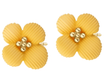 Gold-plated earrings - flowers