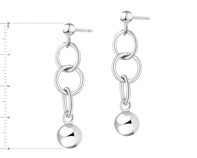 Rhodium Plated Silver Earrings