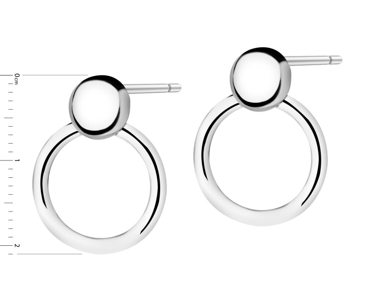 Rhodium Plated Silver Dangling Earring